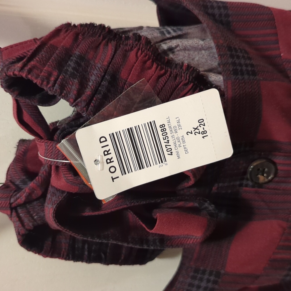 Torrid Mini Challis Skirtall - Red - Sz 2 - Picture 4 of 5